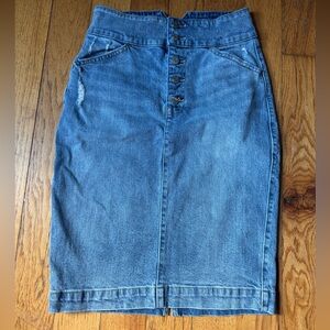 GAP Blue Denim Pencil Skirt